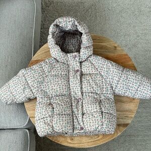 Zara Floral Puffet Jacket